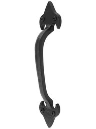 Tudor Style Door Pull With Black Powder Coated Finish