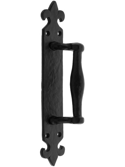 French Gothic Door Pull With Black Powder Coated Finish