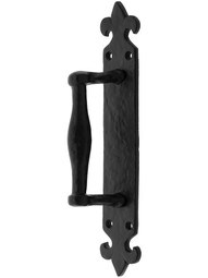 French Gothic Door Pull With Black Powder Coated Finish