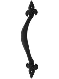 Orleans Cast Iron Door Pull With Black Powder-Coated Finish