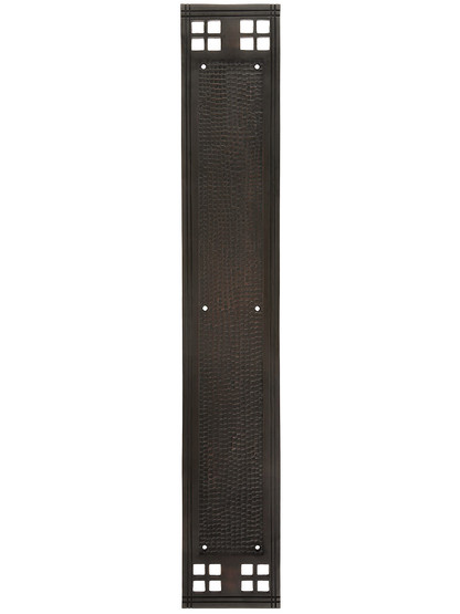 Arts and Crafts Push Plate in Oil-Rubbed Bronze.