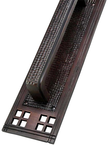 Alternate View 2 of Arts and Crafts Thumblatch Mortise Entry Set In Oil-Rubbed Bronze.