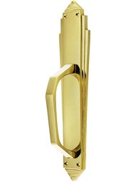 Art Deco Door Pull In Solid, Cast Brass