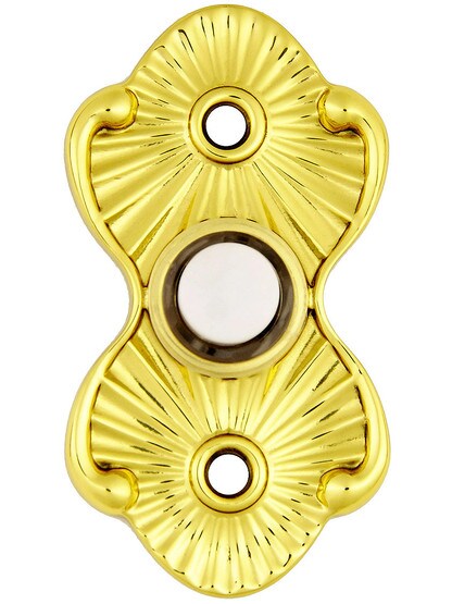 Solid Brass Decorative Doorbell Button in PVD.