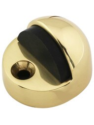 Tall Dome Door Stop with Black Rubber Bumper.