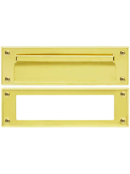 Solid Brass Medium Letter Size Mail Slot With Open Back Plate