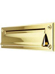 Solid Brass Medium Letter Size Mail Slot With Open Back Plate