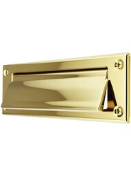 Solid Brass Medium Letter Size Mail Slot With Closed Back Plate