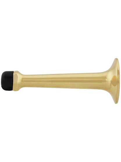 Alternate View of 3 3/4 inch Wall-Mount Door Stop with Black Rubber Bumper .