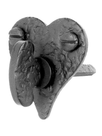 Alternate View of Rough Iron Heart Style Thumbturn.