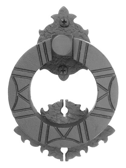 Alternate View of Warwick Iron Ring Door Knocker.