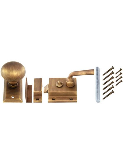 Alternate View 2 of Early 20th Century Reproduction Screen Door Latch Set.