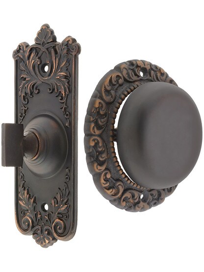 Lorraine Twist Doorbell in Oil-Rubbed Bronze.
