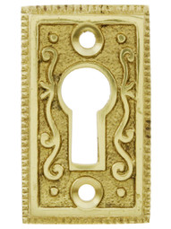 Solid Brass Ornate Keyhole Cover