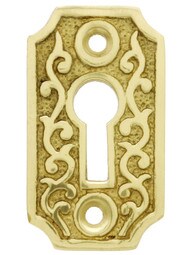 Solid Brass Scroll Keyhole Cover