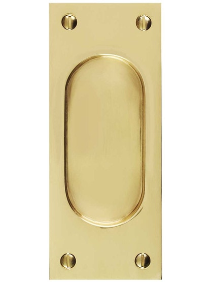 Alternate View of Rectangular Pocket Door Pull.