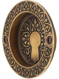 3 1/2-Inch Stamped Brass Cup Drawer Pull In Antique-By-Hand - 3