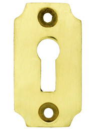 Cast Brass Plain Keyhole Cover.