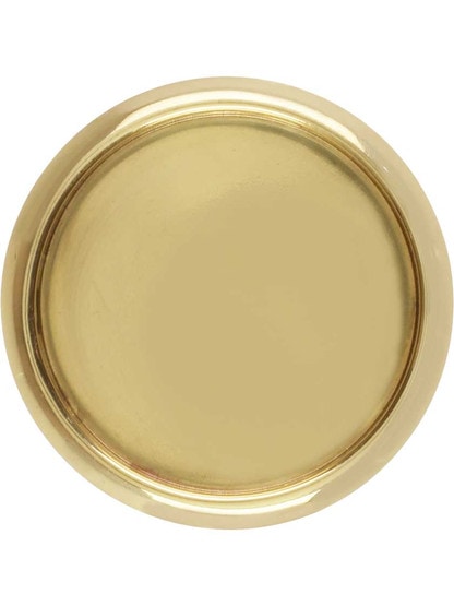 Alternate View of Solid Brass Round Flush Pull.