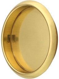 Solid Brass Round Flush Pull.
