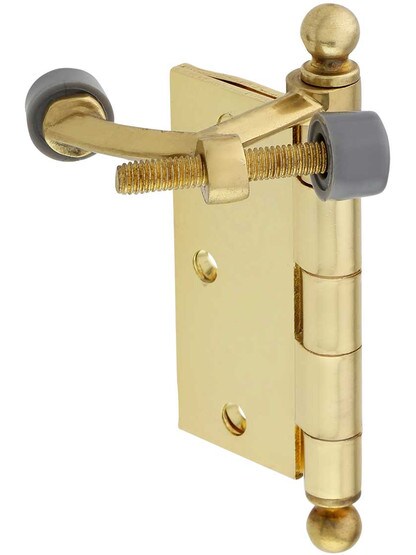 Alternate View of Solid Brass Hinge Pin Door Stop.