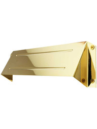 Solid Brass Mail Slot Hood For Open Back Plates