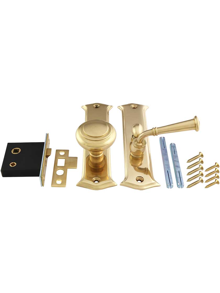 Amsterdam Screen Door Mortise Lock Set With 1 1/2" Backset House of