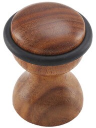 Wood Post Floor-Mount Doorstop with Rubber Bumper Ring