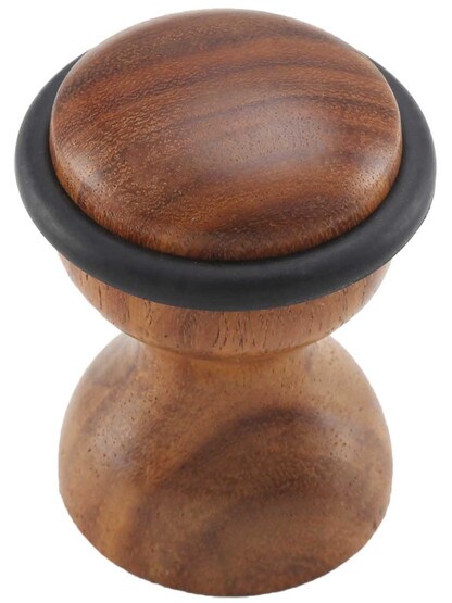 Wood Floor-Mount Doorstop in Rosewood.