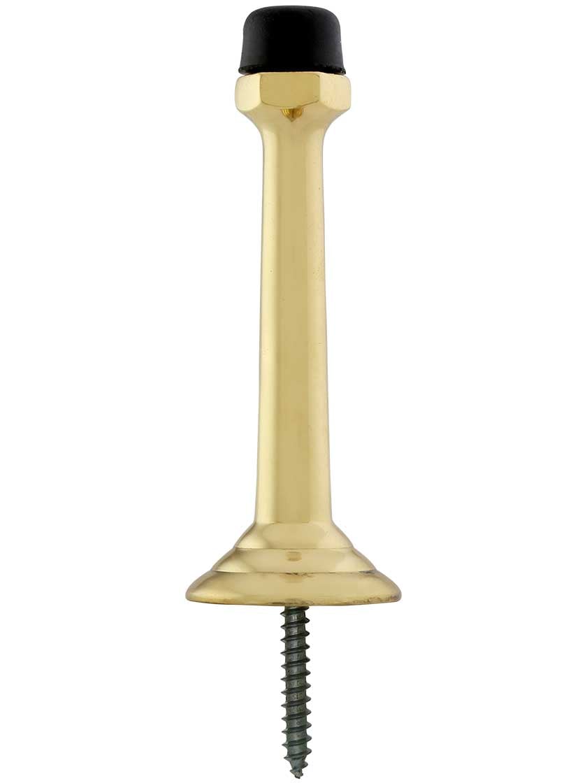 Alternate View 2 of 3 3/4 inch Stepped Base Door Stop With Dark Grey Tip