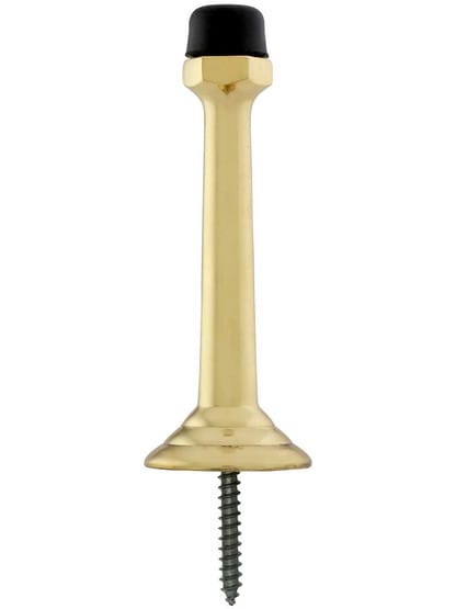 Alternate View 2 of 3 3/4 inch Stepped Base Door Stop With Dark Grey Tip