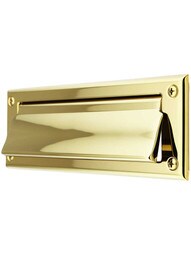 Solid Brass Letter Size Mail Slot With Open Back Plate
