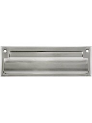 Solid Brass Letter Size Mail Slot Front Plate For Exterior Mounting