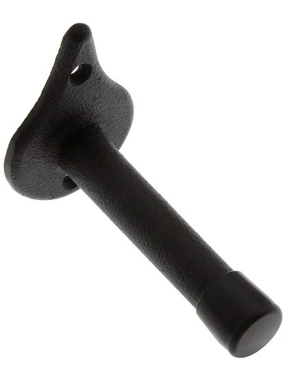 Cast Iron Door Stop With Black Powder-Coated Finish