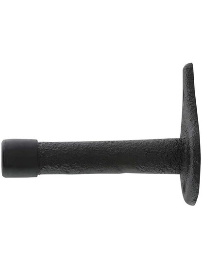 Alternate View of Cast Iron Door Stop With Black Powder-Coated Finish
