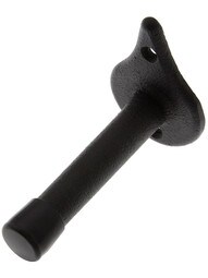 Cast Iron Door Stop With Black Powder-Coated Finish