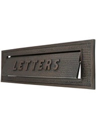 Large Bungalow Mail Slot With "Letters" Front Plate