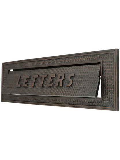 Large Bungalow Mail Slot With "Letters" Front Plate