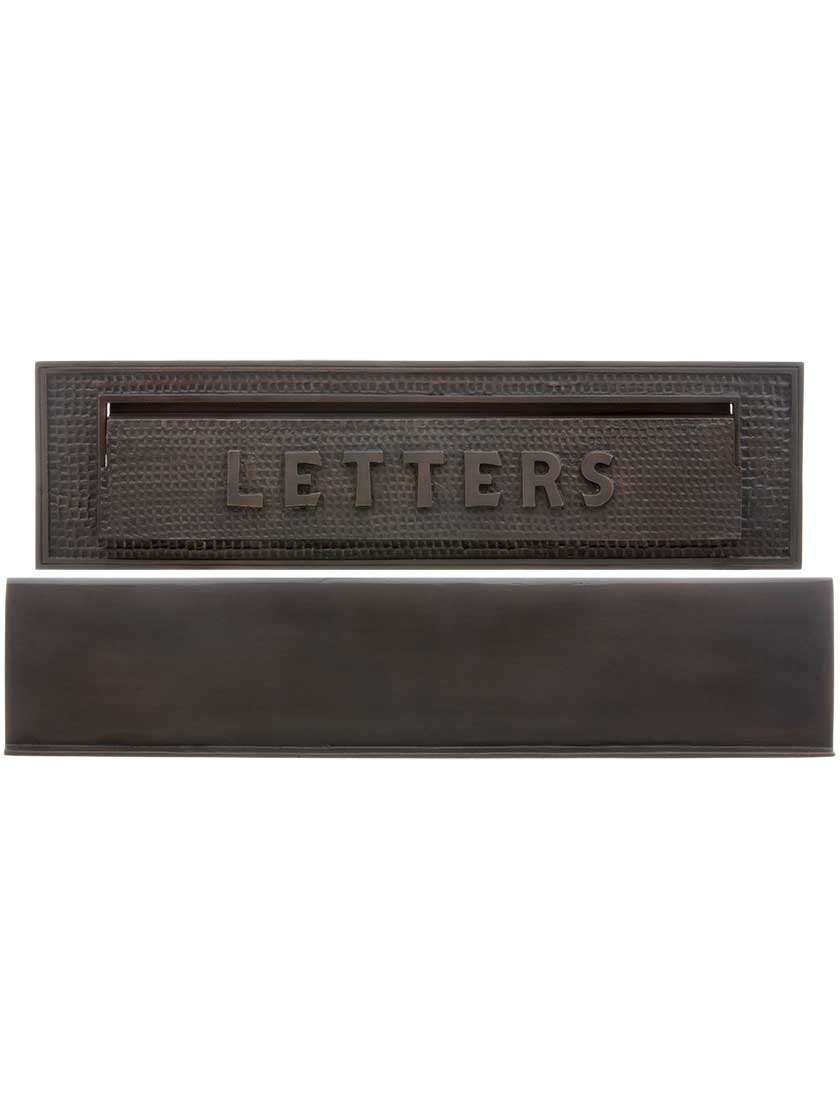 Large Bungalow Mail Slot With "Letters" Front Plate