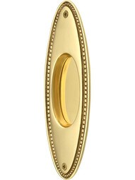 Beaded Oval Pocket Door Pull