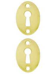Brass Key Hole Cover - 1 5/8" x 1 1/8"