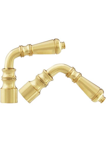 Alternate View of Ornate Cast Brass Screen Door Latch Set.