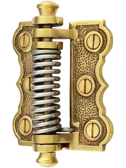 Alternate View of Late Victorian Style Cast Brass Screen Door Hinge