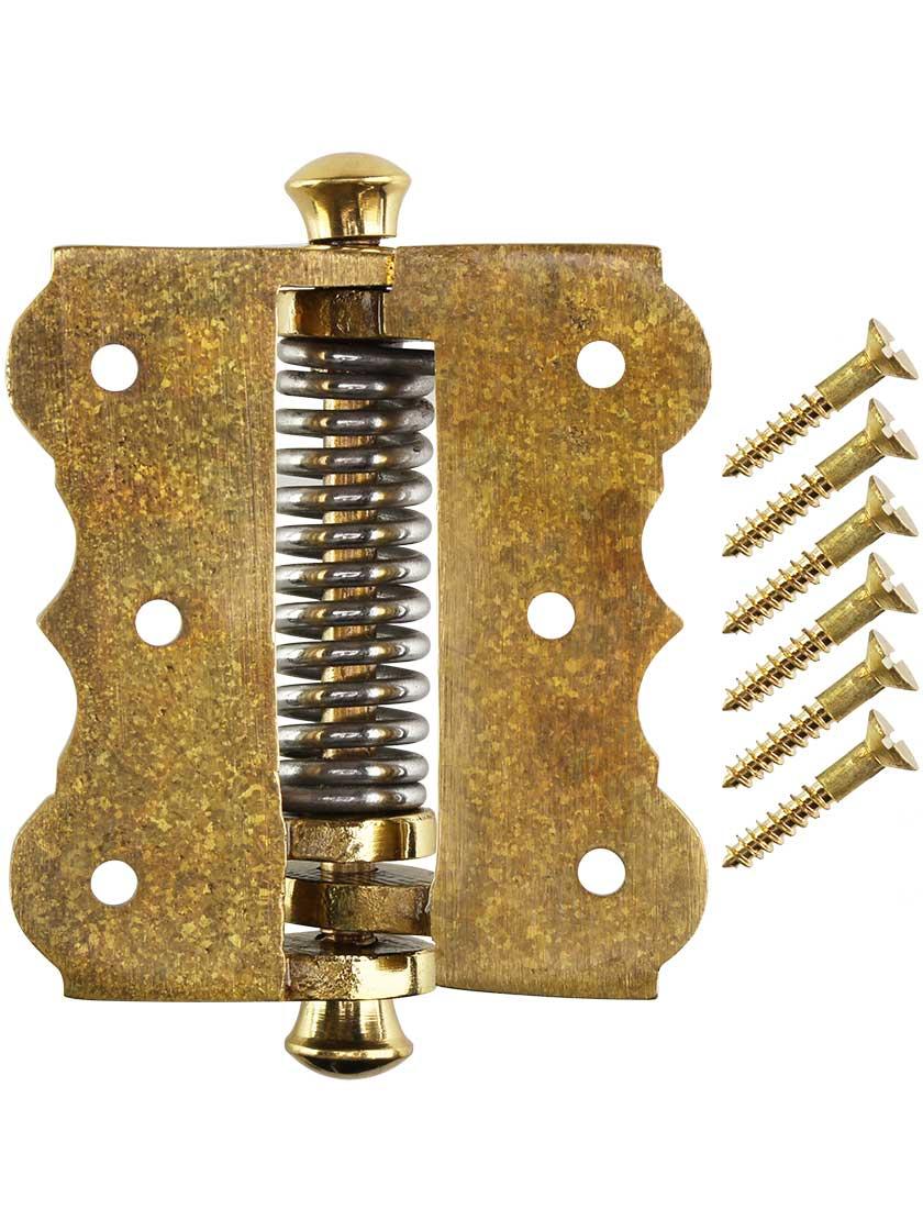 Late Victorian Style Cast Brass Screen Door Hinge House of Antique