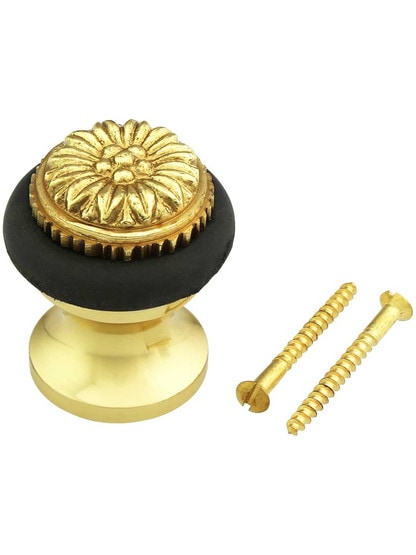 Howes Solid Brass Floor-Mount Door Stop