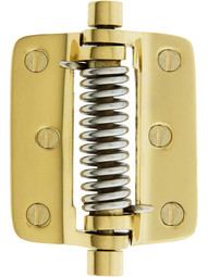 Plain Solid Brass Screen Door Hinge With Button Tips