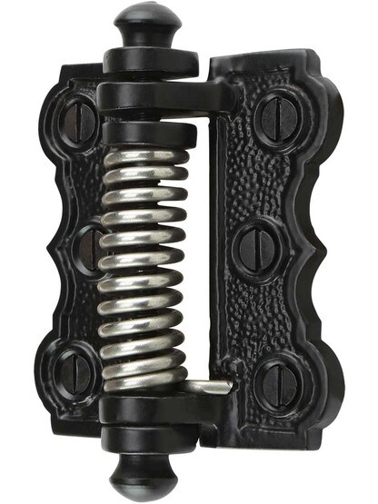 Alternate View of Late Victorian Style Cast Iron Screen Door Hinge.