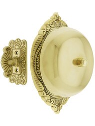 Transitional Victorian Mechanical Door Bell In Solid Brass