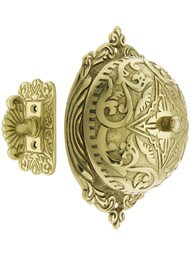 Eastlake Style Twist Door Bell In Solid Brass