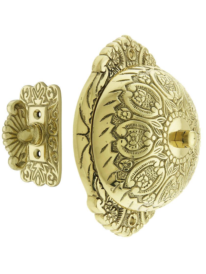 polished brass ornate manual door bell with turn handle,door ringer,TH 5504 